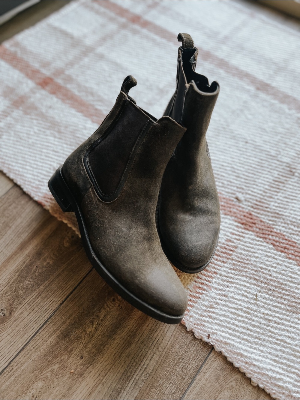 Dark Brown Chelsea Suede Ankle Boots